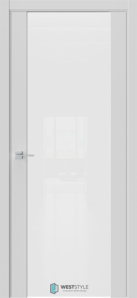 Межкомнатная дверь E7 Серый/ Белый триплекс (ДО)