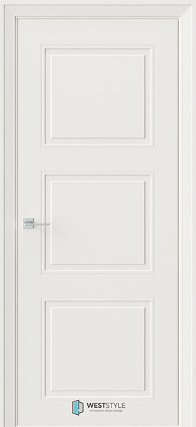 Межкомнатная дверь Eliss 5 Белый матовый (ДГ)