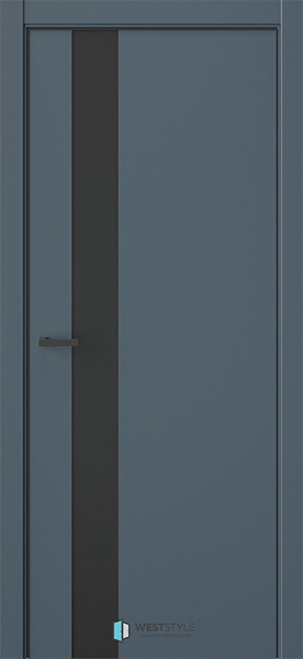 Межкомнатная дверь In 2 Океанская волна/ Черное (ДО) с алюминиевой кромкой