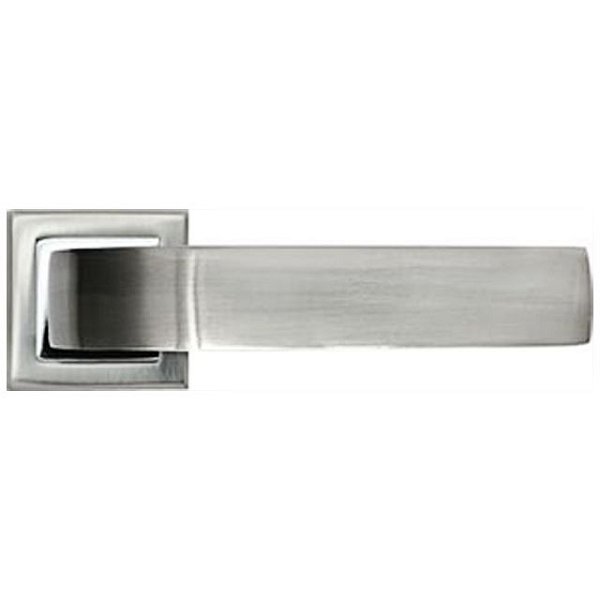 Ручка дверная RUCETTI, 15-S SN/CP, никель сатиновый, хром